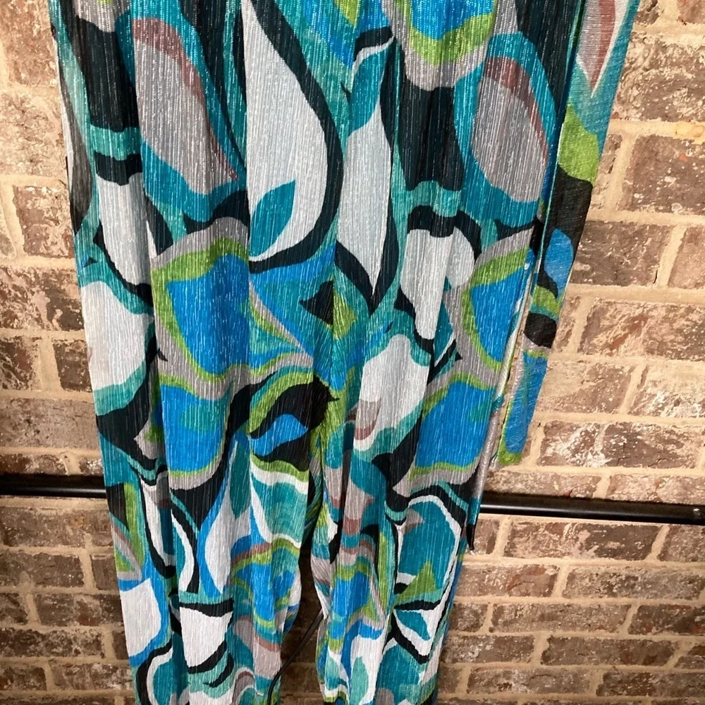 NWT- Susan Graver Vibrant  Blue Jumpsuit Size 1X New With Tags